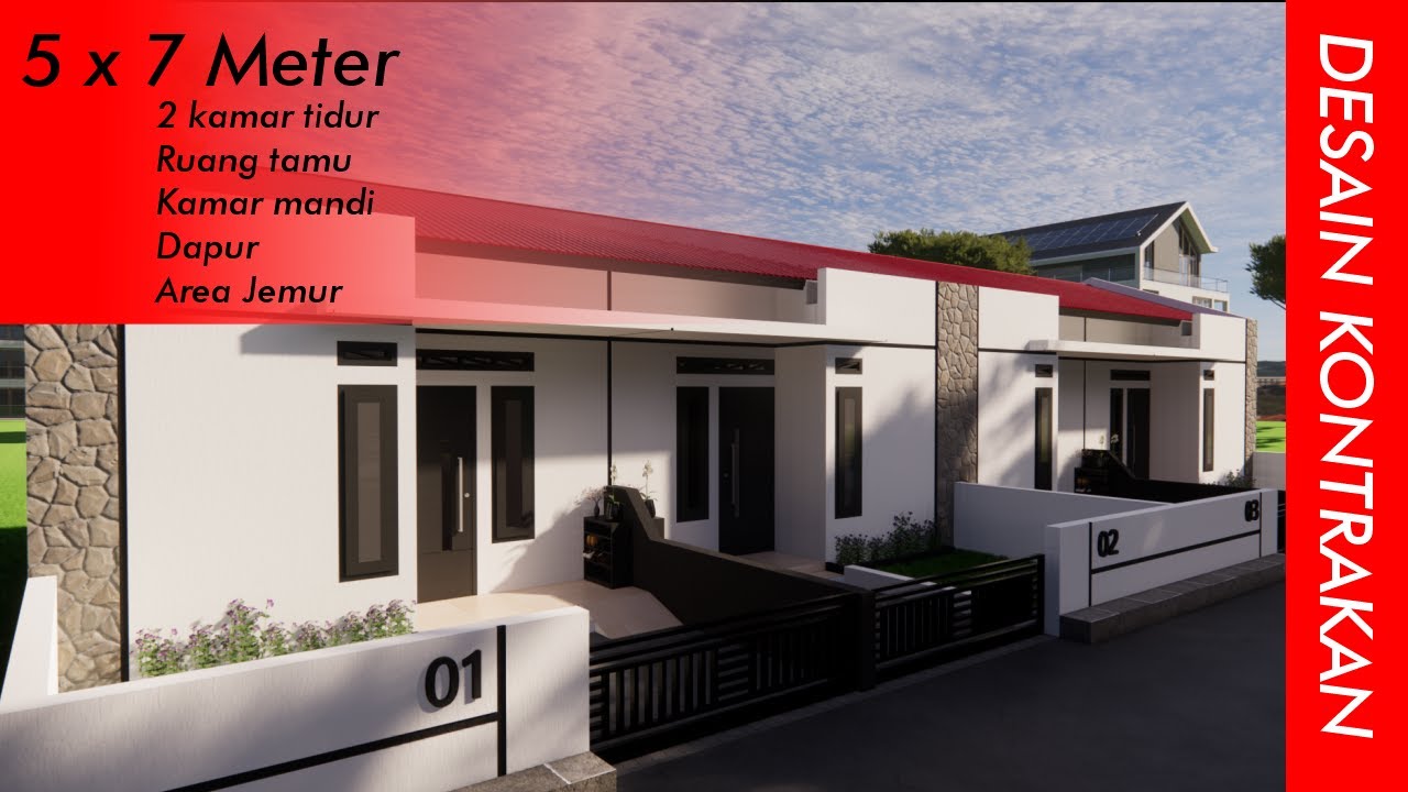 DESAIN KONTRAKAN MASA KINI . 5 X 7 METER