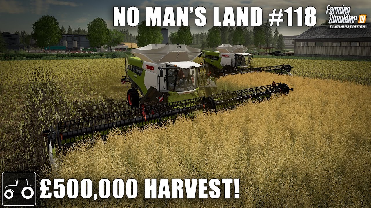 Harvesting &pound;500,000 Of Canola - No Man's Land #118 Farming Simulator 19 Timelapse