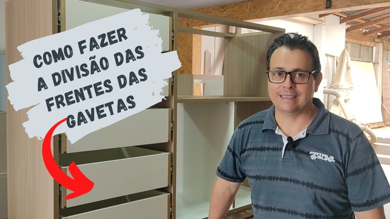 Como fazer a divisão das frentes das gavetas