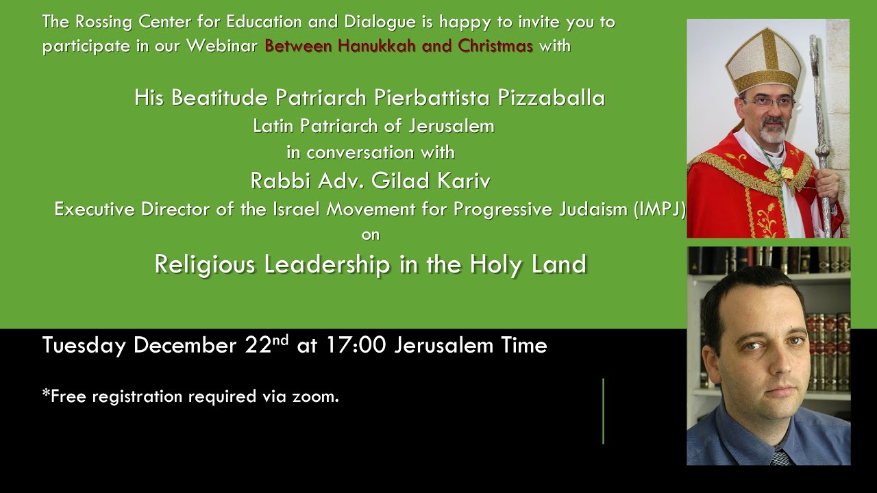 Patriarch Pierbattista Pizzaballa and Rabbi Gilad Kariv on Religious Leadership in the Holy Land