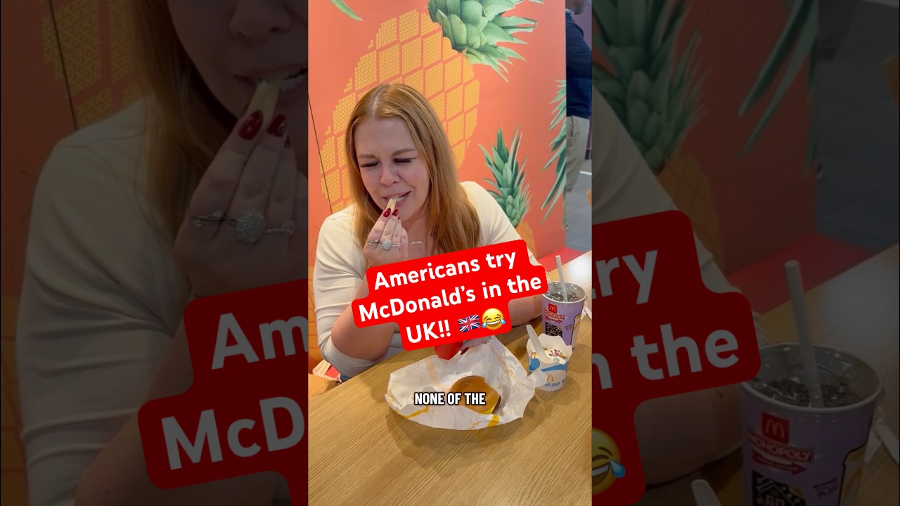 Trying McDonald&rsquo;s in the UK!! 🇬🇧 😂 #mcdonalds #england #uk #tryingfood #funny