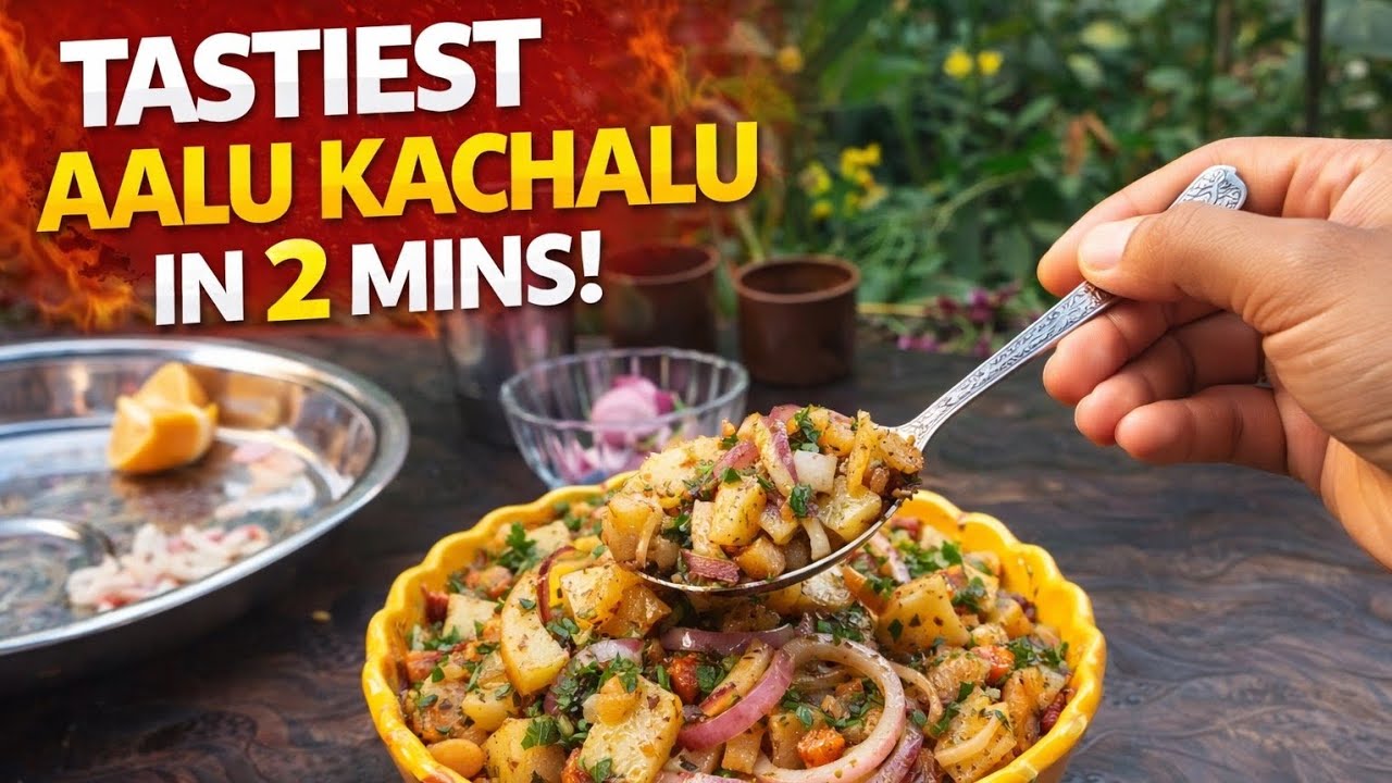 Tastiest Aalu Kachalu Recipe Ready In Just 2 Minutes!