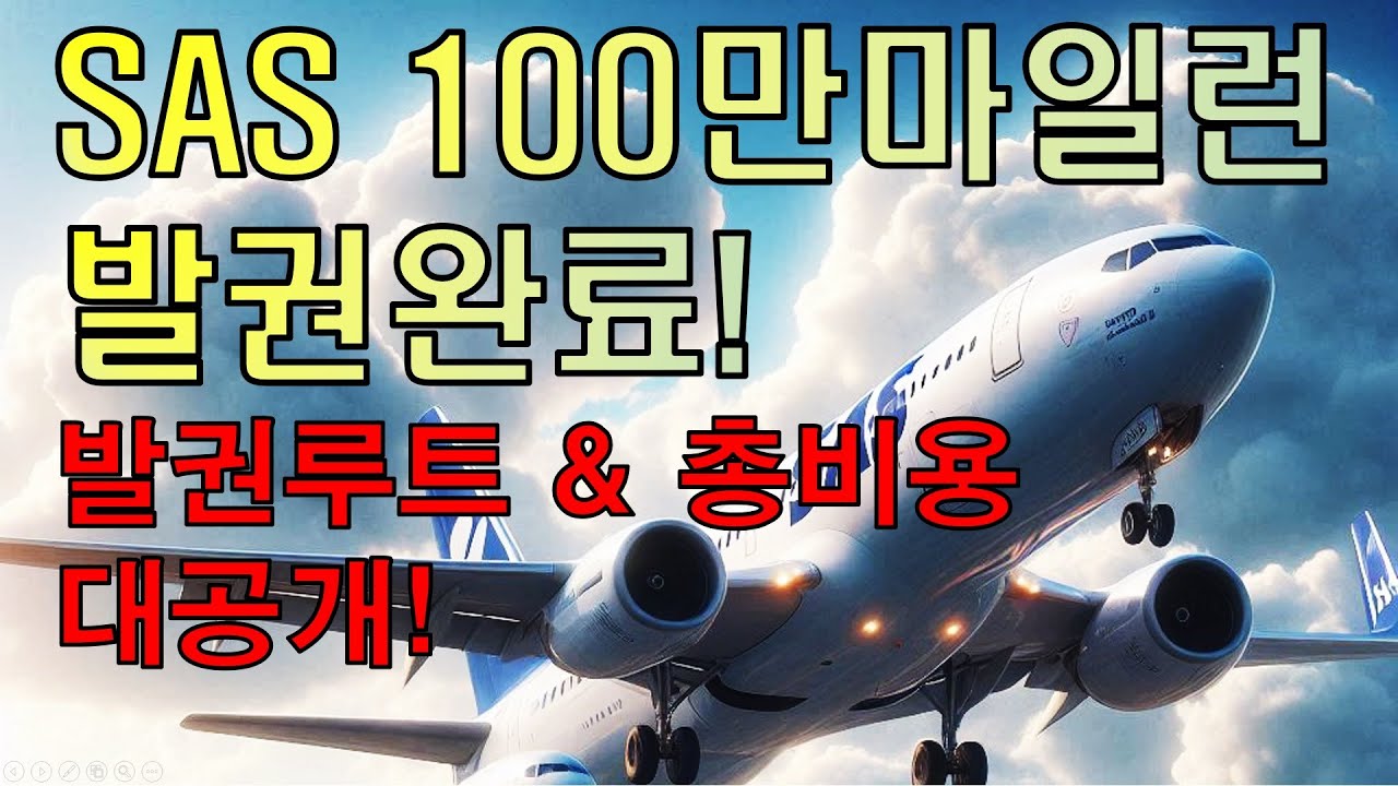 SAS 100만마일 챌린지 도전합니다. 전 노선 발권완료! 총 여정과 금액 공개합니다.