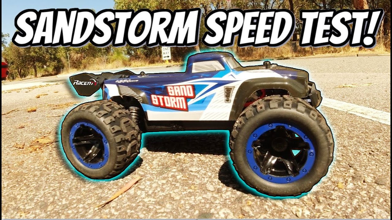 Is the CLAIMED 40 KPH Possible? Sandstorm RC Truck SPEED TEST on 3S Lipo!