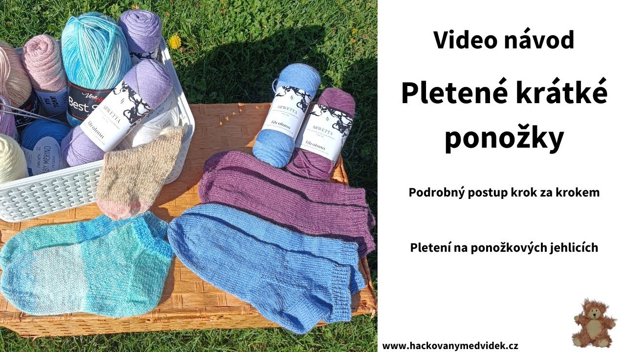 Pletené ponožky na pěti jehlicích - jak na to - podrobný postup i pro začátečníky (pletení ponožek)
