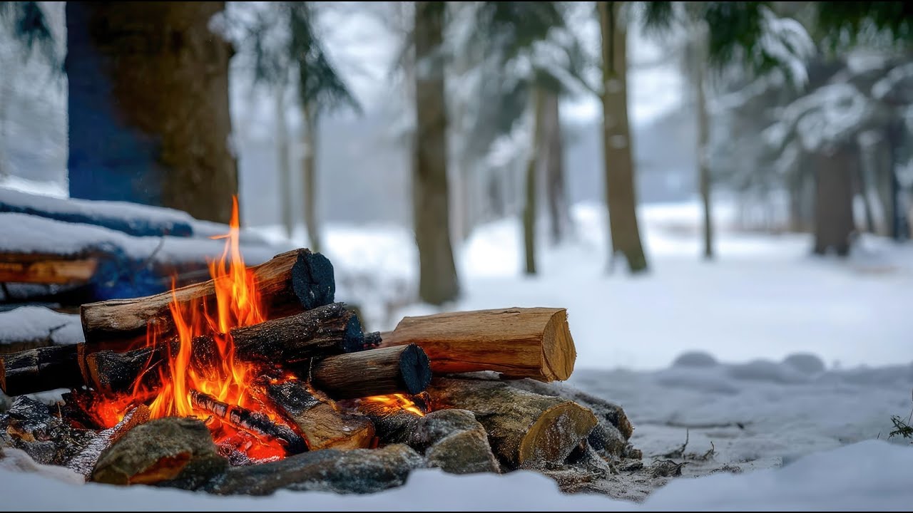 Soft Winter Fire Sounds to Quiet an Anxious Mind