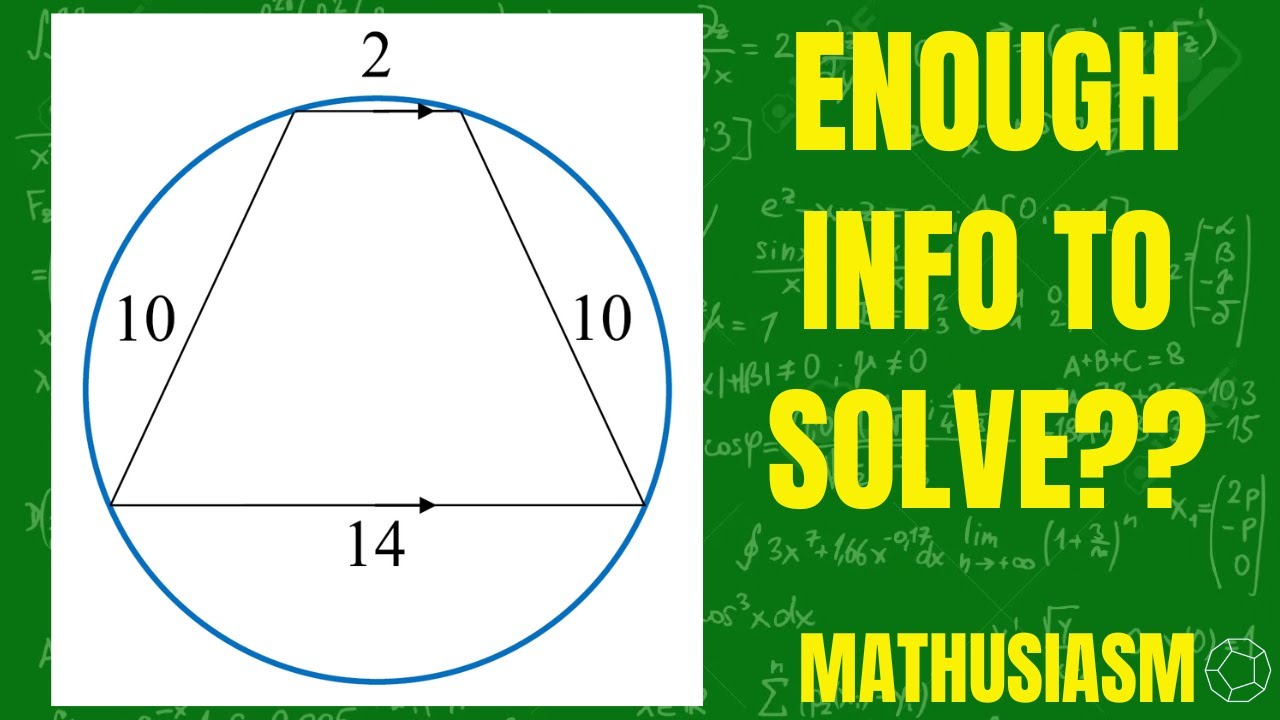 A Cool Geometry Problem: Area of Circle with Inscribed Trapezium