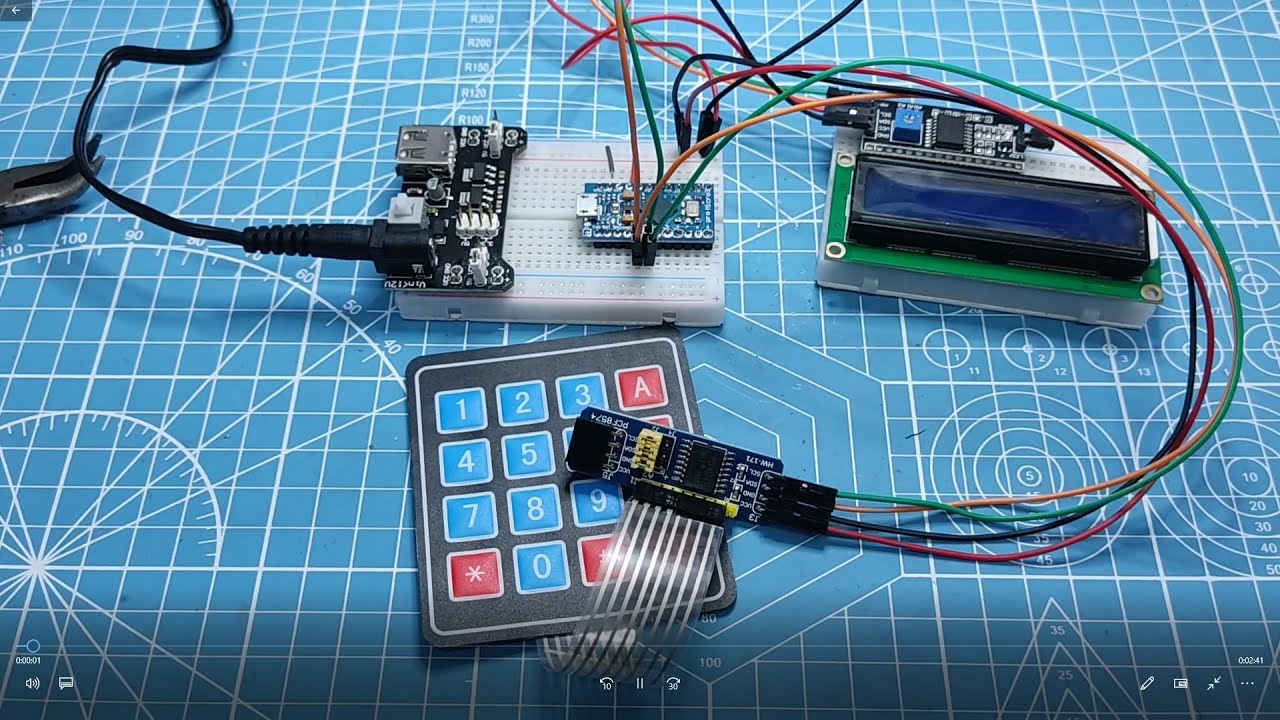 Pro Micro N 34. Teclado y pantalla LCD por I2C.