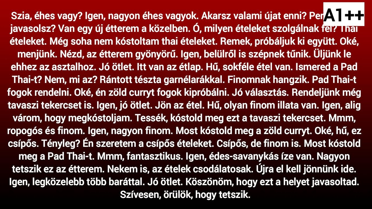 Slow Reading in Hungarian A++ / (HU/EN subtitles)  -  A postára megyek
