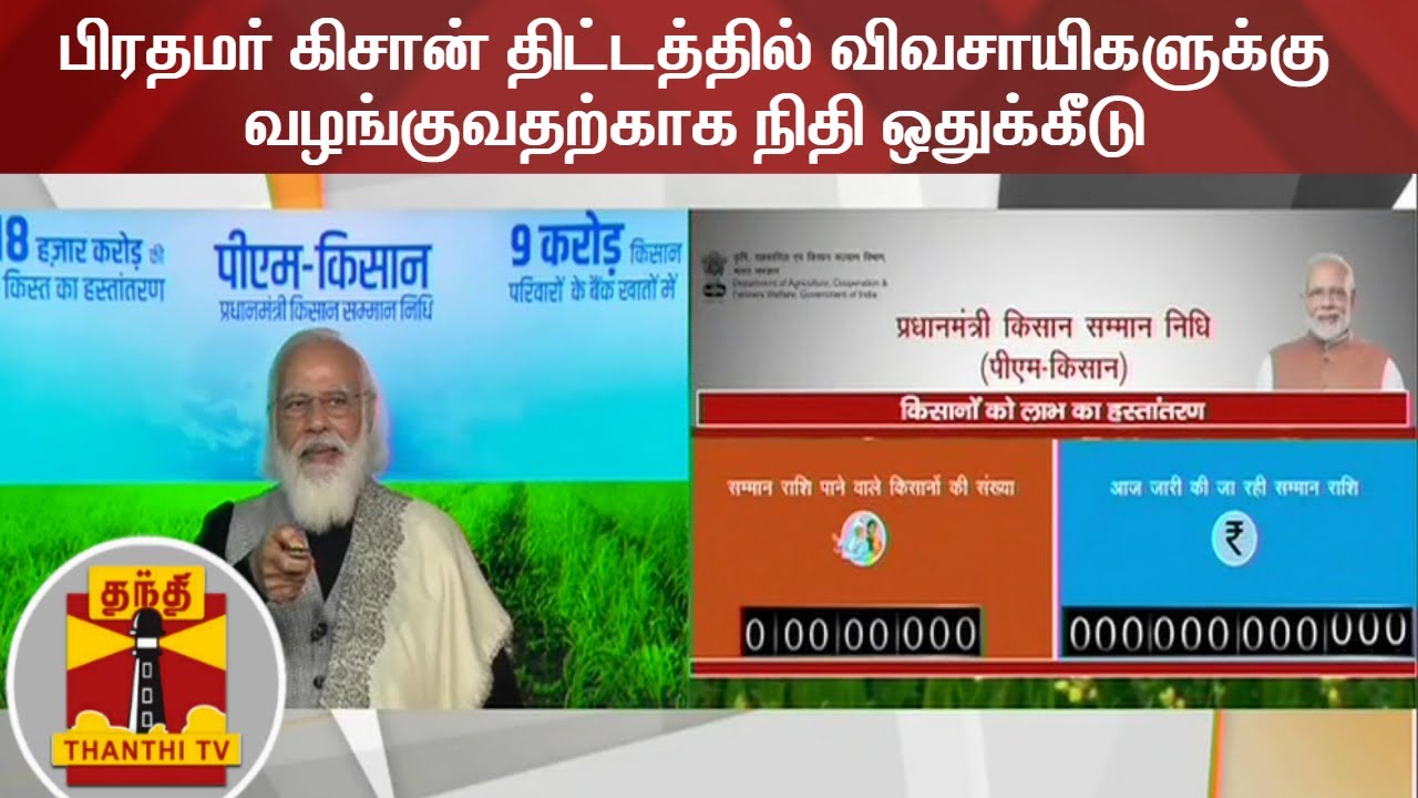 பிரதமர் கிசான் திட்டத்தில் விவசாயிகளுக்கு வழங்குவதற்காக நிதி ஒதுக்கீடு | PM Modi | PM Kisan