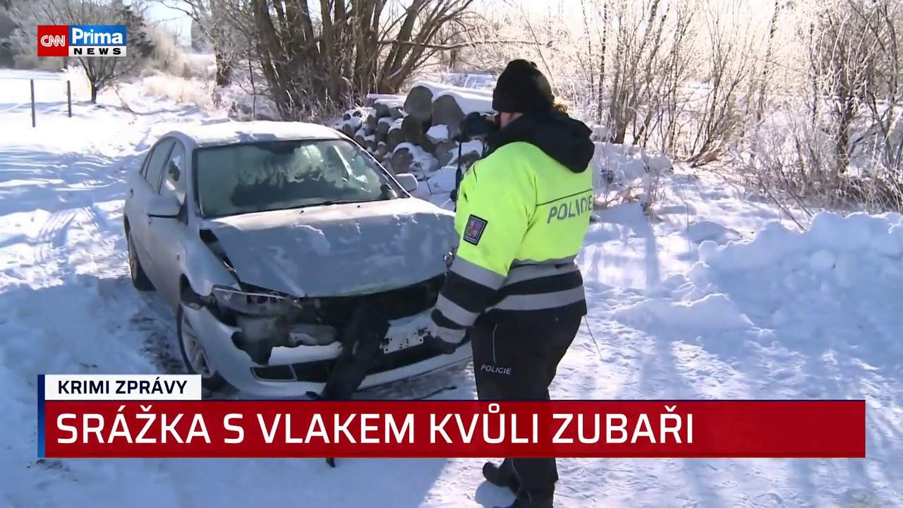 Sr&aacute;žka s vlakem kvůli zubaři (Zdroj- CNN Prima NEWS)