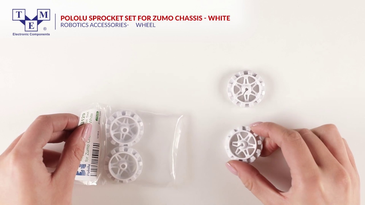 POLOLU SPROCKET SET FOR ZUMO CHASSIS - WHITE - wheel - UNBOXING