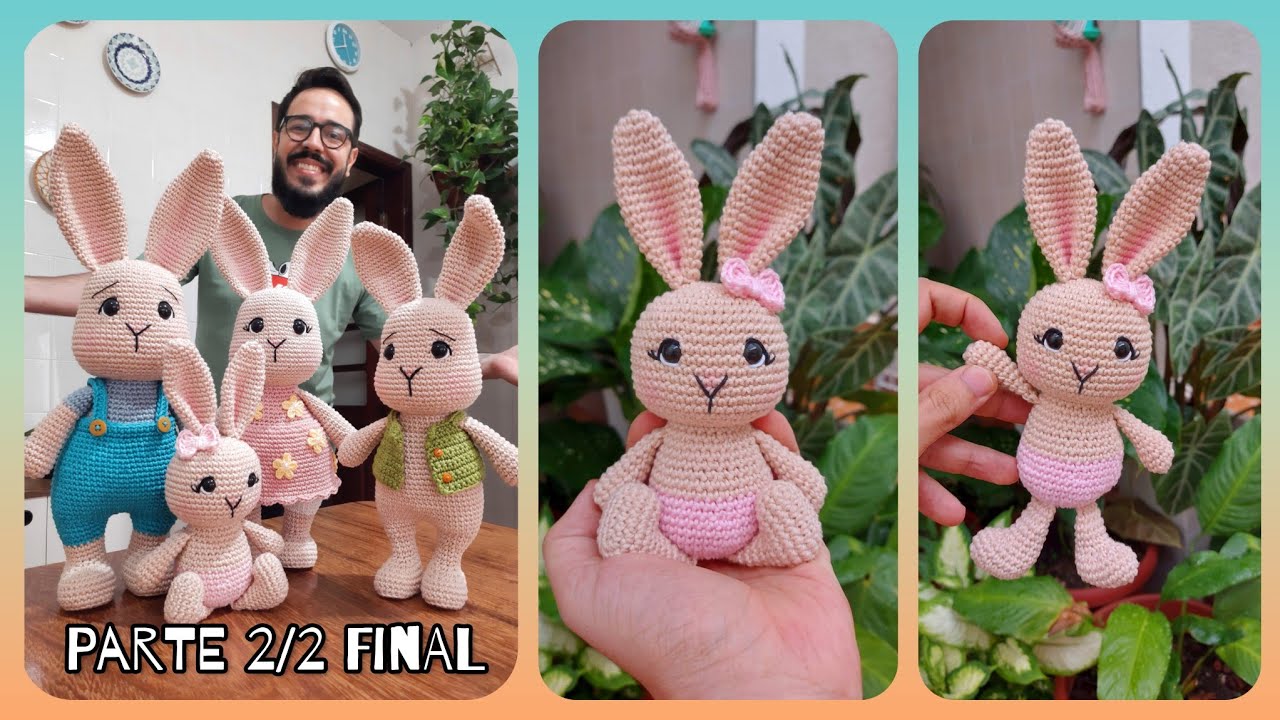 Mini Coelha Amigurumi Passo A Passo - A Caçulinha - Coleção Família Coelhos Do Ti (Parte 2/2  Final)
