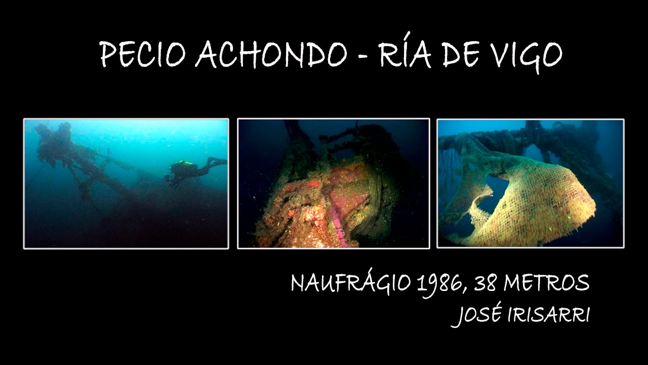Pecio Achondo, 1986   Ría de Vigo   Profundidad 38 m