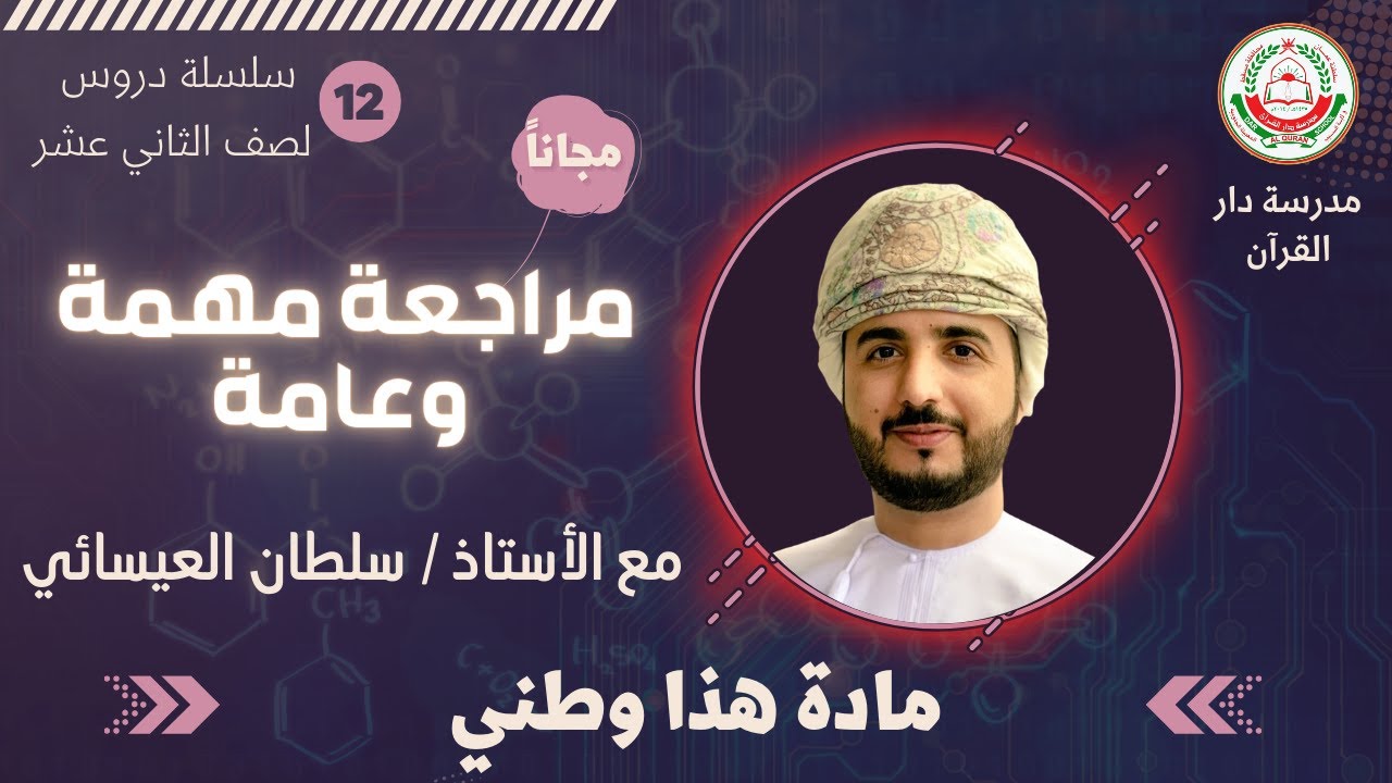 للصف 12 مراجعة للاختبار الدراسات الاجتماعيه - الفصل الاول - أ. سلطان العيسائي
