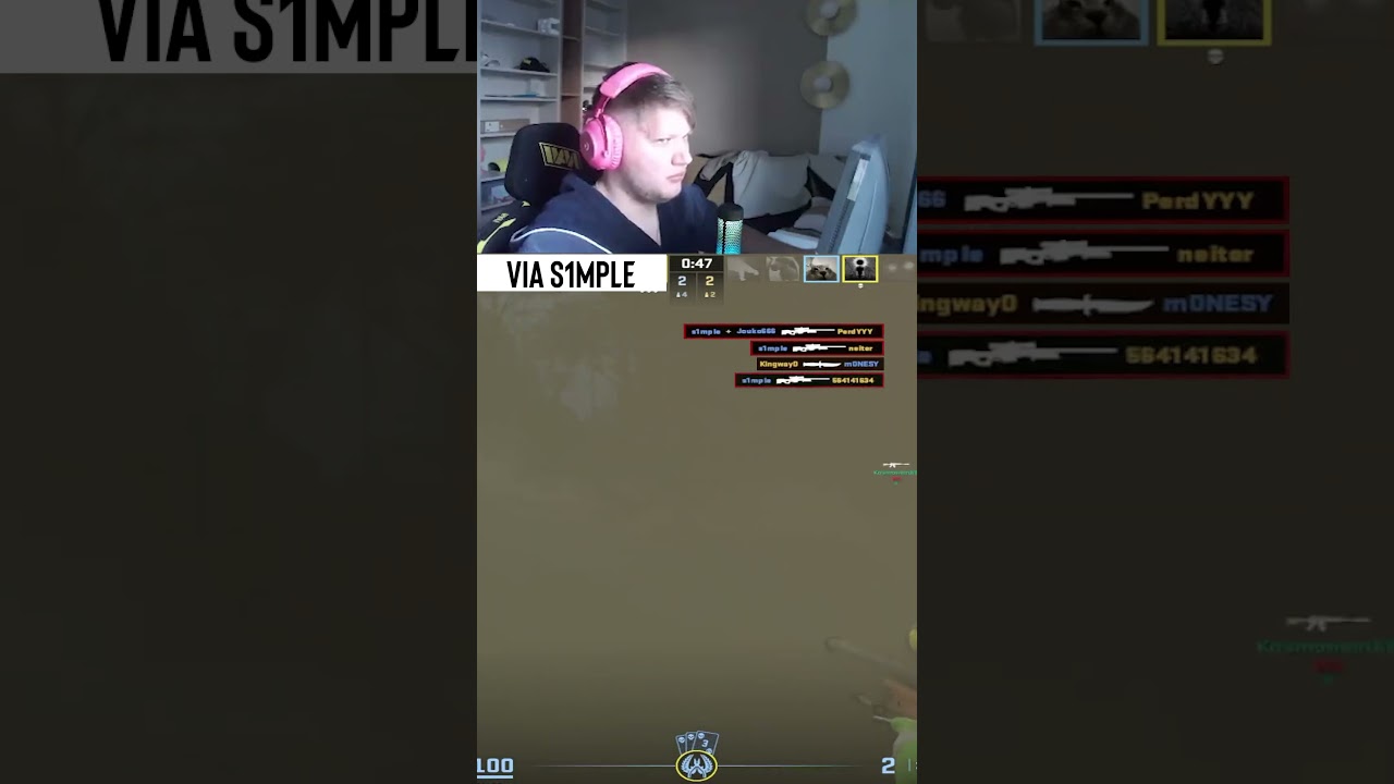 Both s1mple and m0nesy got knifed in the same round