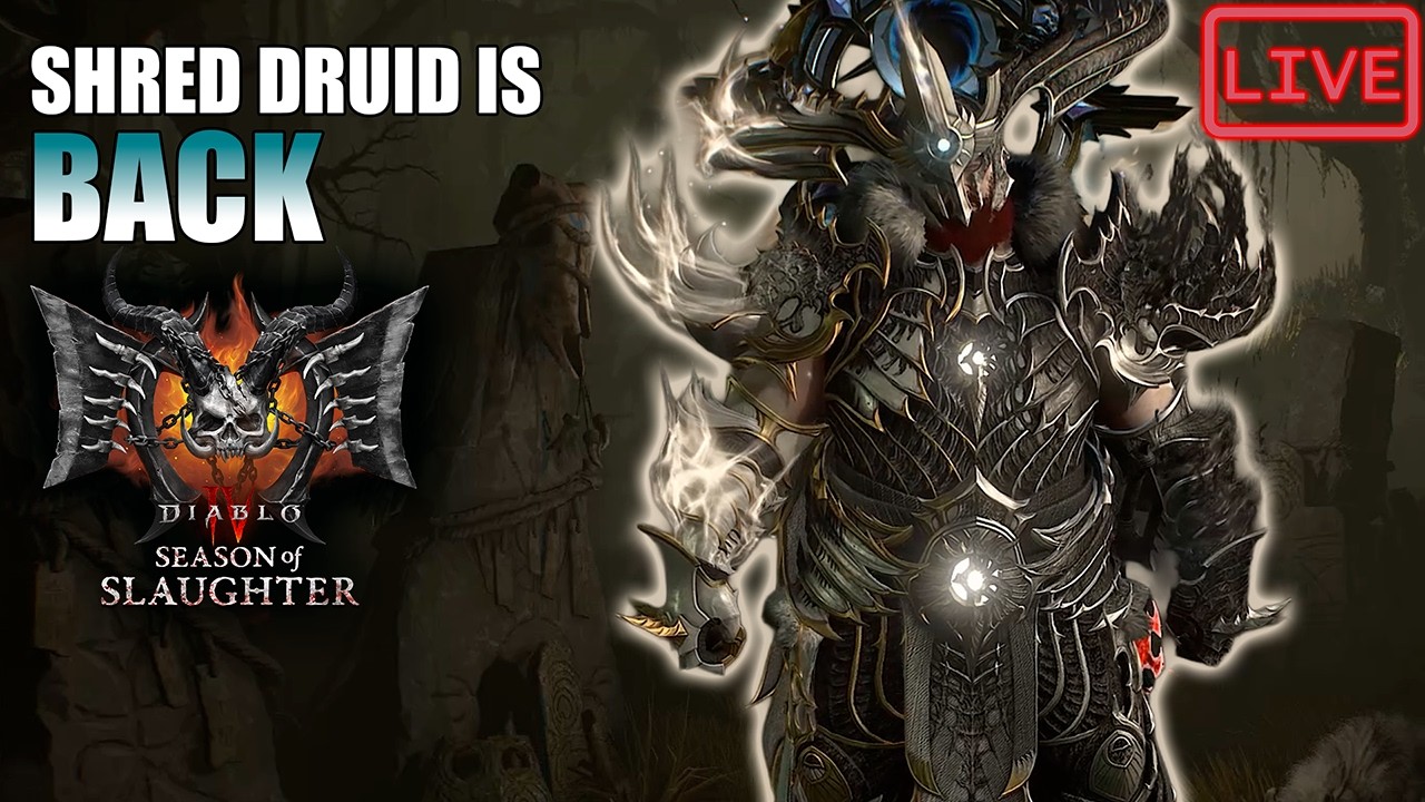 🔴LIVE🔴Shred Druid is BACK! Diablo 4 Season 12