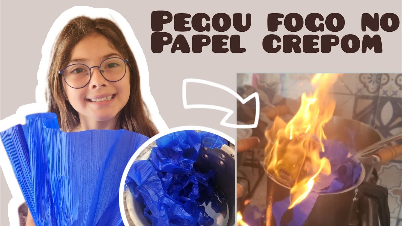 PINTANDO O CABELO COM PAPEL CREPOM (DEU SEPER ERRADO)
