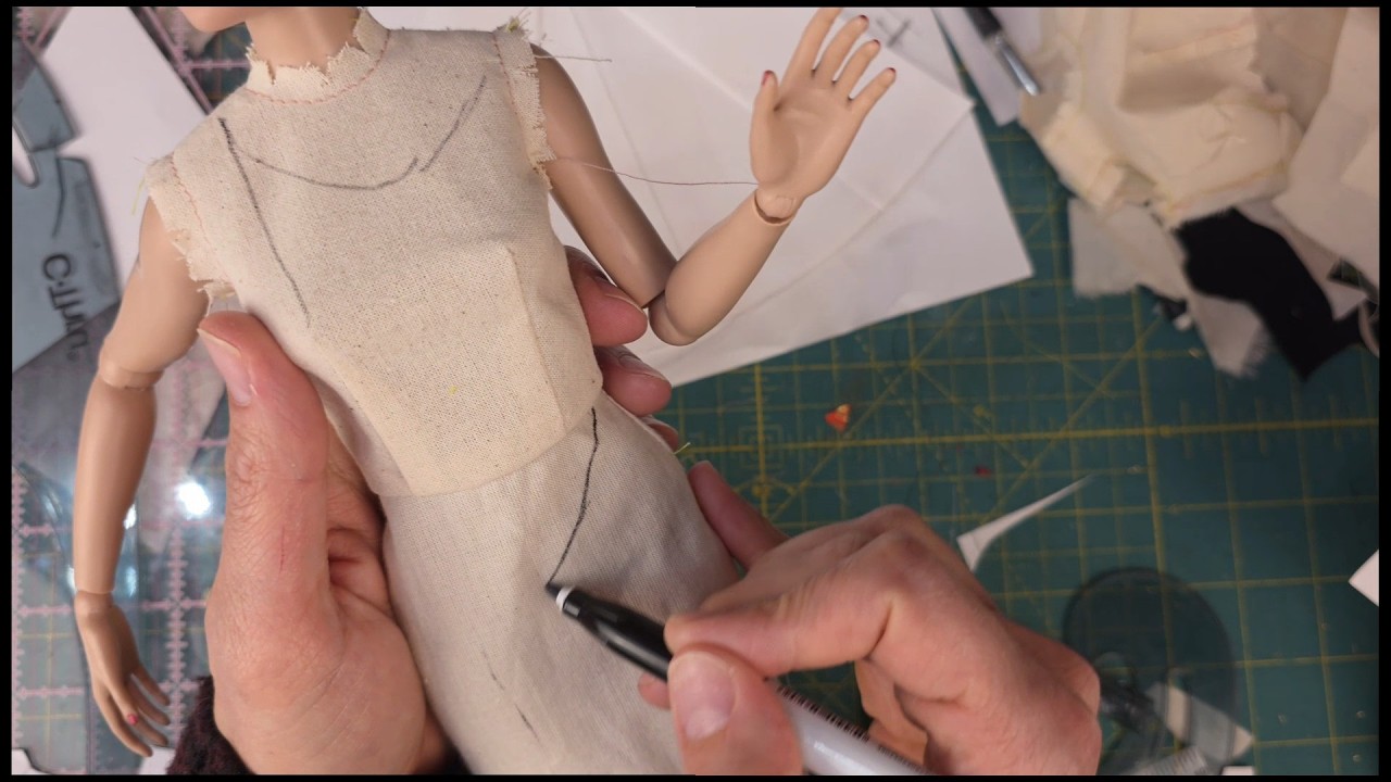 Pattern Making for Dolls Part 2.5:  How to Modify the Skirt Sloper