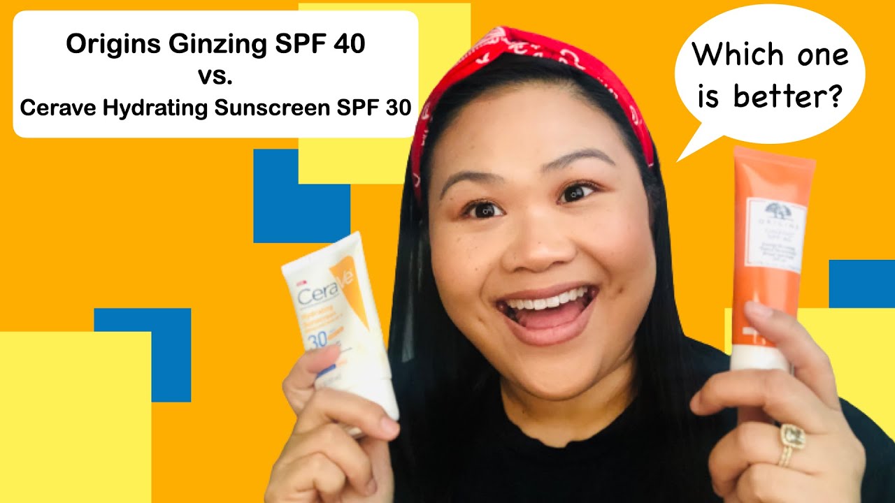 Origins Ginzing SPF 40 Energy-Boosting Tinted Moisturizer | Normal to Dry | Wear Test Cerave SPF 30