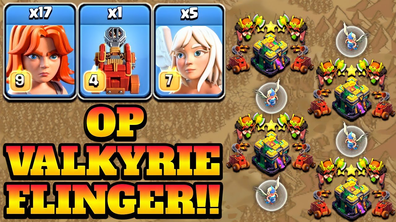 Valkyrie Attack Strategy With Flame Flinger & Healer!! Th14 Best Valkyrie Attack Strategy 2022