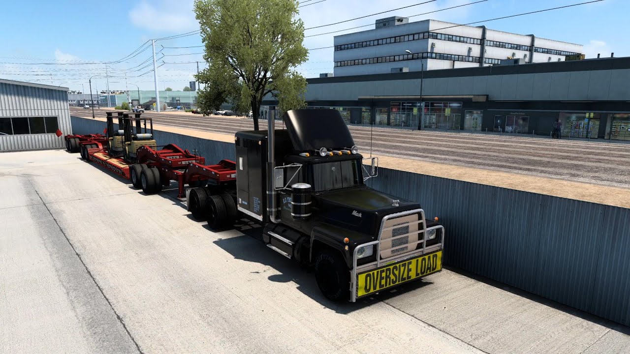 Mack RS700L Sleeper Cab, Forklifts, Short ride, American Truck Simulator 2023 #ats
