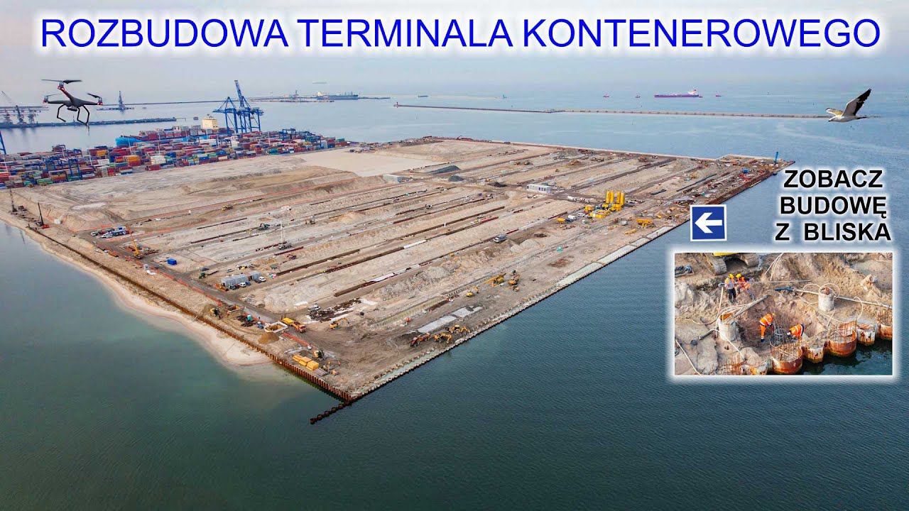 Rozbudowa terminala kontenerowego 26.2.Pracowity poniedziałek na budowie - zobacz budowę z bliska.