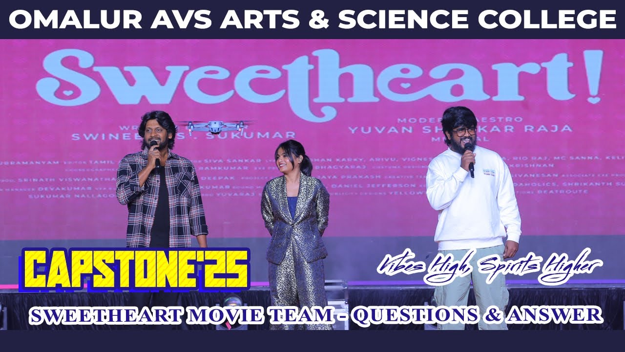 ACTOR RIO RAJ & SWEETHEART MOVIE TEAM INTERACTION WITH STUDENTS @CAPSTONE'25 #SWEETHEART #RIO #U1