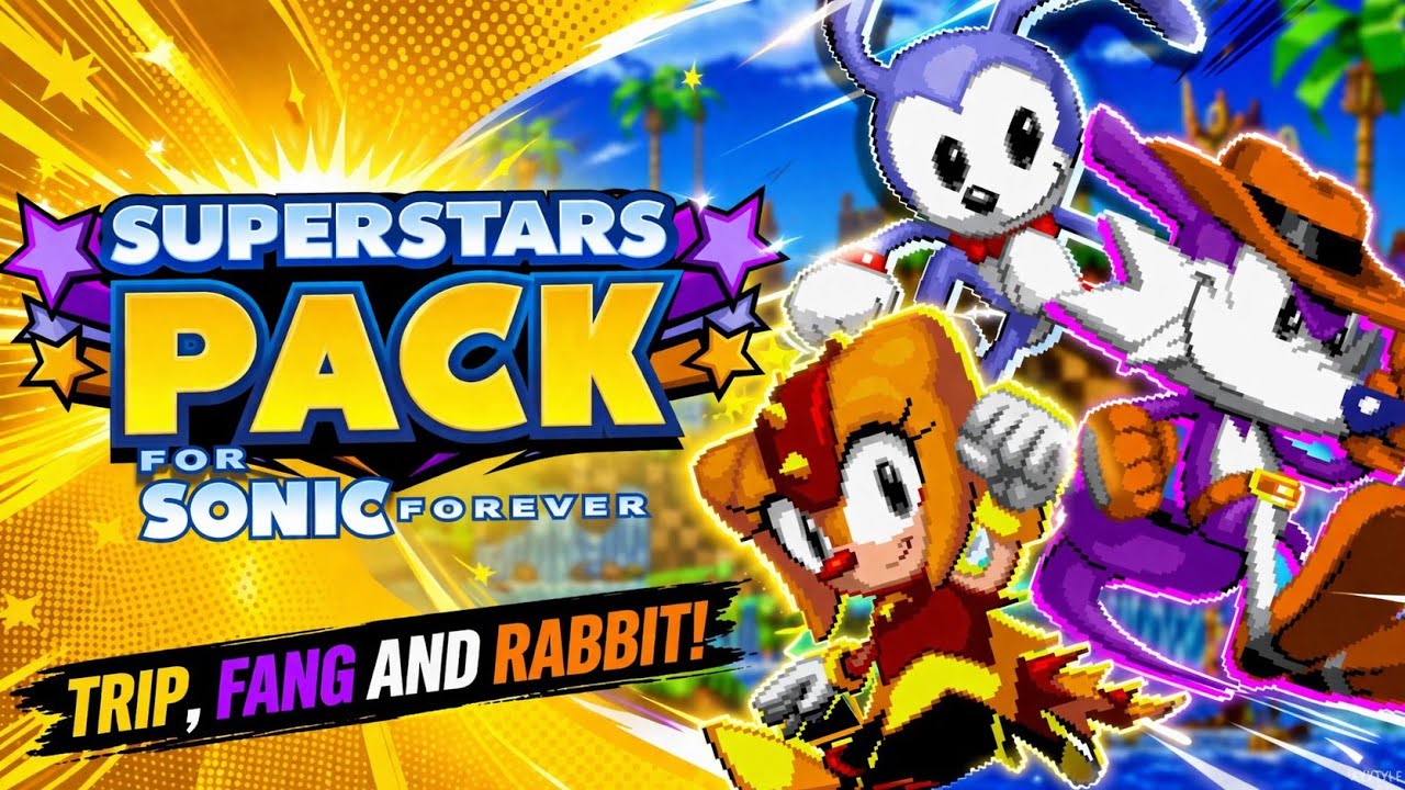 Sonic 1 Forever Superstars Pack (All Emeralds)+(Good Ending)+(The Northstar Island Trio is here)