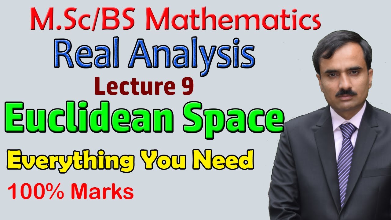 Real Analysis Lecture 9 | Euclidean Space | Euclidean n Space | BS / MSc Mathematics Lectures
