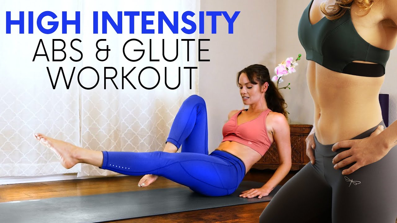 HIIT 🔥 Fat Burning Belly Workout, ABS & Glute Muscle Building | No Equipment