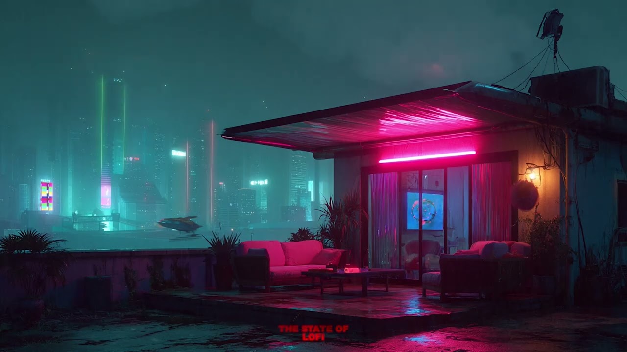 Lofi Chill Hip Hop 🌃 Tranquil Tokyo Rooftop Evenings 🌧️ Cozy Ambience & Emotional Healing