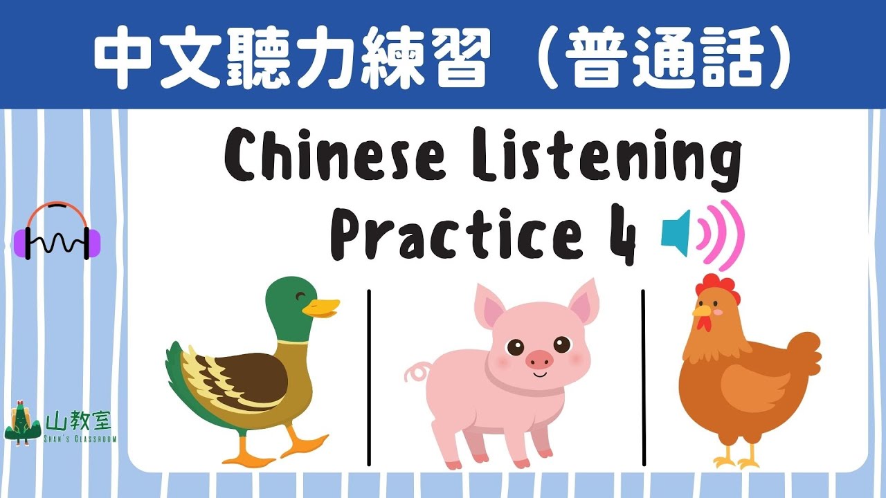 中文聽力練習 4  | 聆聽練習 | Chinese Listening Practice 4 for beginner | 提升聆聽能力
