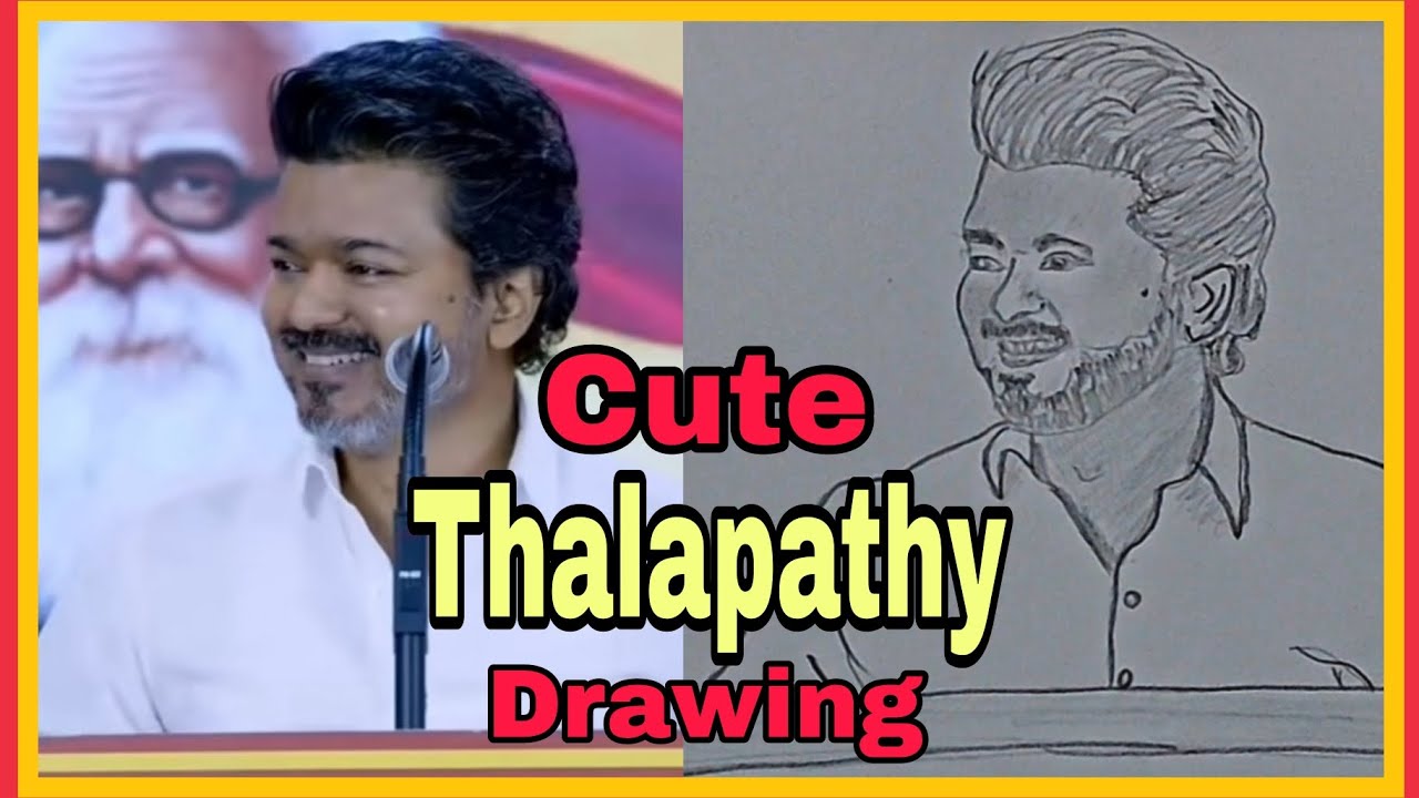 Thalapathy vijay's cute moment drawing 😍 