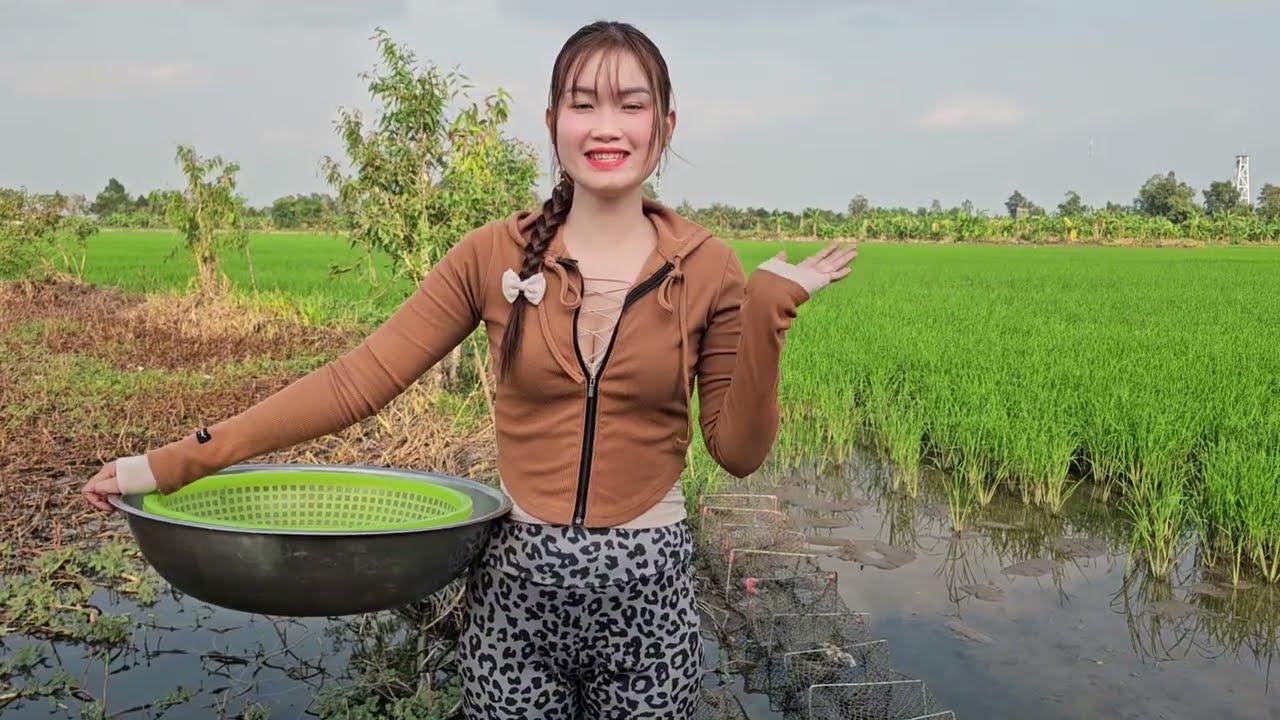 BẮT CÒ thăm thêm bẫy cá Trúc Phương trúng cả bầy về làm khô | TNTP T378 - Top water bass fishing