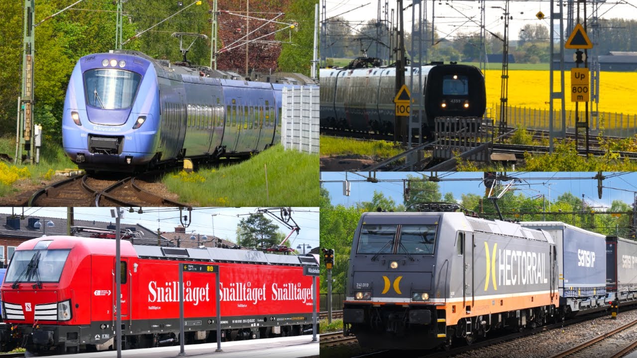 Tåg i Skåne - Hässleholm och Lund - 4k60