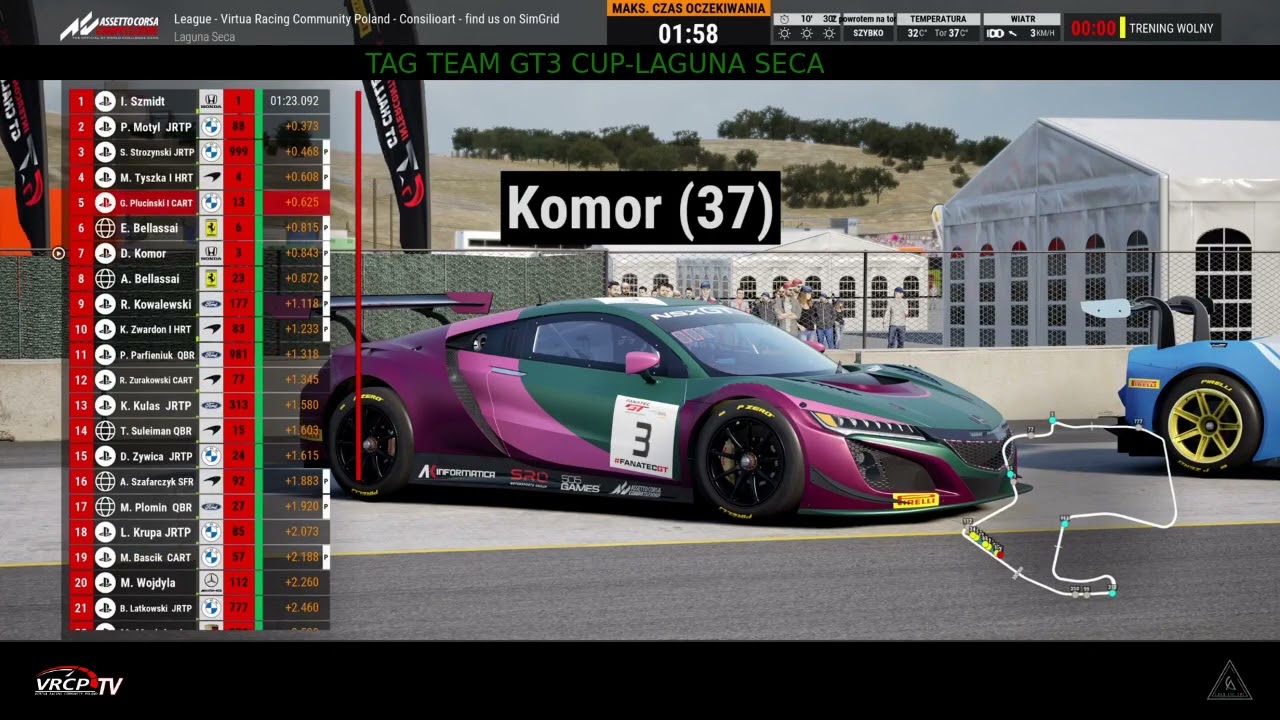 ACC| VRCP| CONSILIOART TAG TEAM GT3 CUP| RUNDA 2| LAGUNA SECA