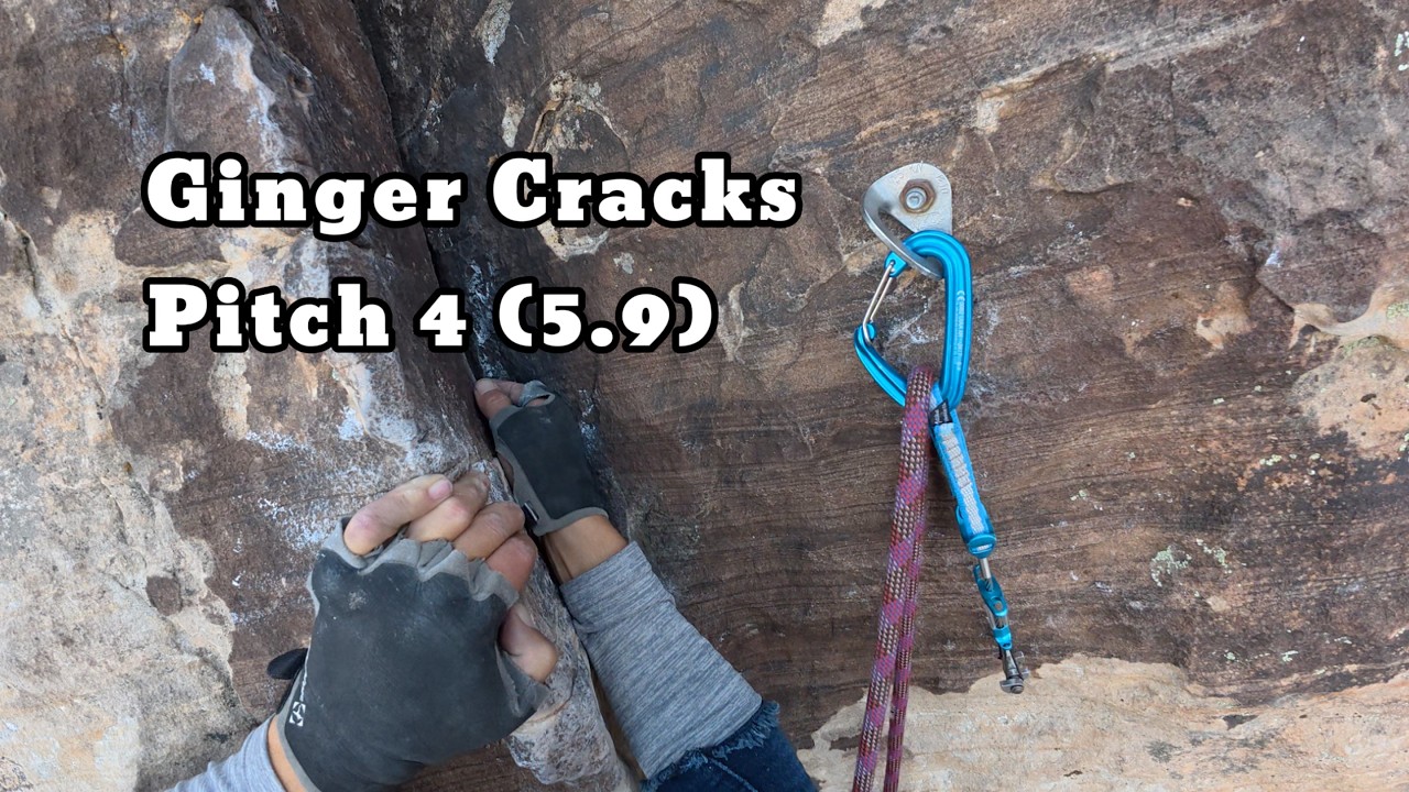 Ginger Cracks (pitch 4) 5.9 - Climbing Red Rock Canyon, NV