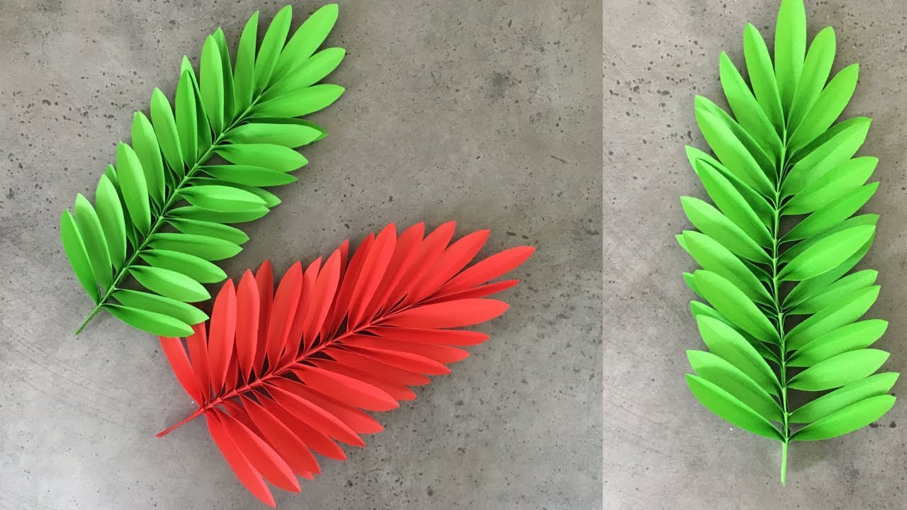 paper leaves / paper leaf / leaf decoration ideas / paper craft / how to make leaf with paper