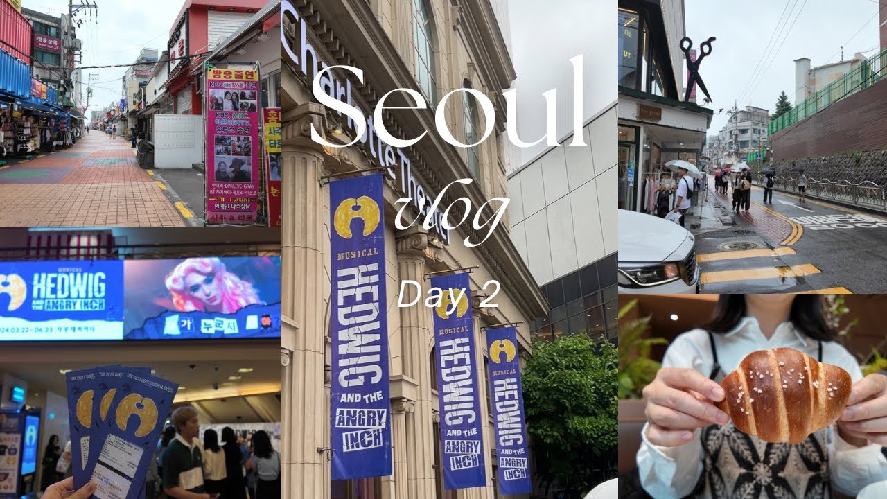 Seoul 🇰🇷 Day 2 | Hongdae Shopping 🛍️ | Hedwig Musical Korea 🎶  | Charlotte Theatre 🎭 | Shopping Haul
