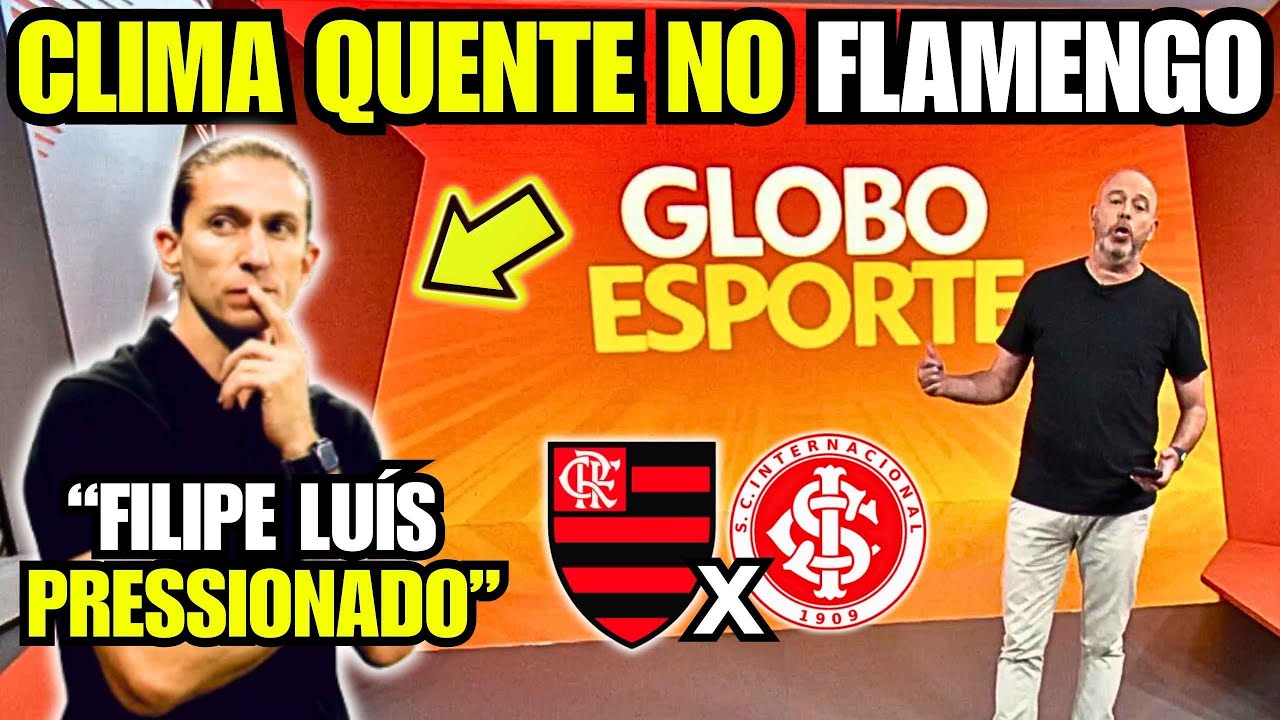 Globo Esporte RJ Flamengo: ALERTA no Flamengo: Filipe Luís sob pressão e diretoria avalia cenário