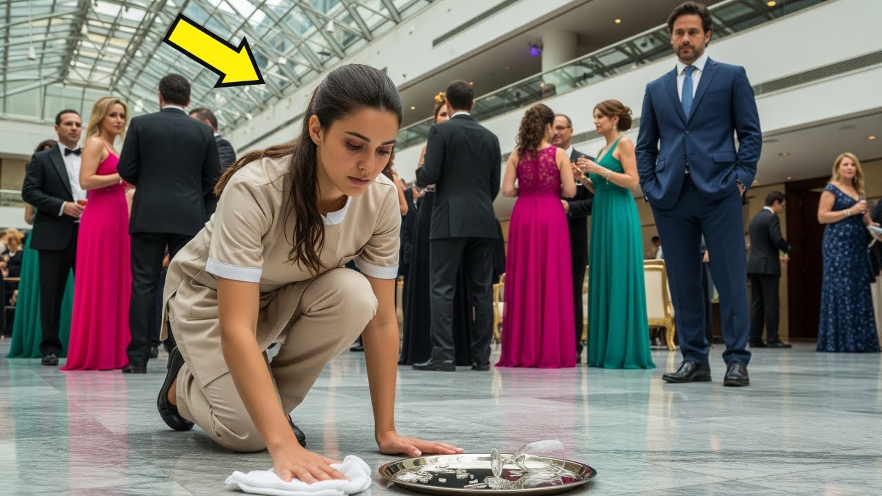 ELA FAZIA A LIMPEZA EM EVENTO EXCLUSIVO... E O MILIONARIO ACHOU QUE ELA ERA UMA 