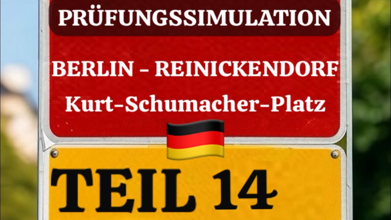 TEIL 14 |Praktische Fahrprüfung - komplette Fahrt (55Min)|Berlin-Reinickendorf|Kurt-Schumacher-Platz