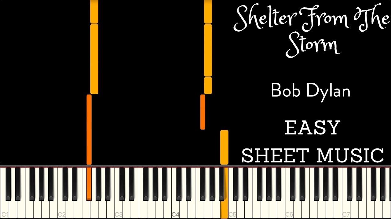 SHELTER FROM THE STORM | EASY PIANO SHEET MUSIC | PATREON REWARD