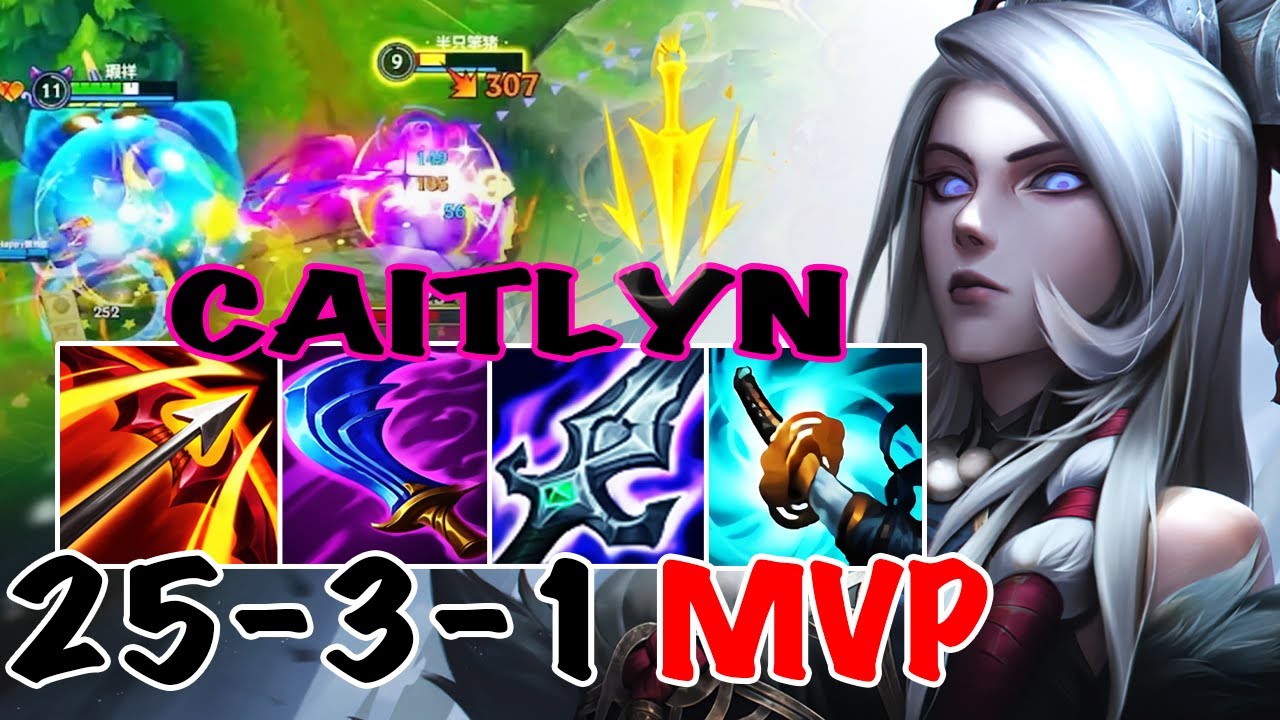 WILD RIFT CAITLYN ADC GAMEPLAY | 25 -3 -1 MVP | CAITLYN BUILD RUNES