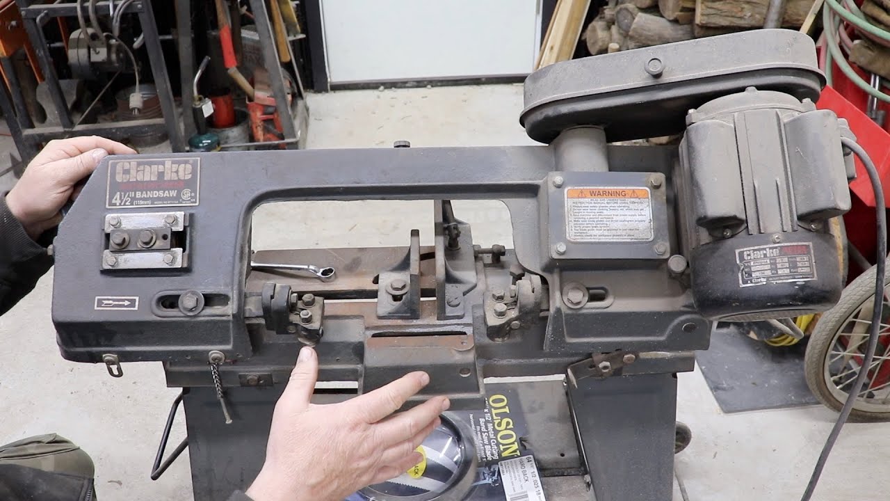 clark 4 half inch metal bandsaw replacing the blade