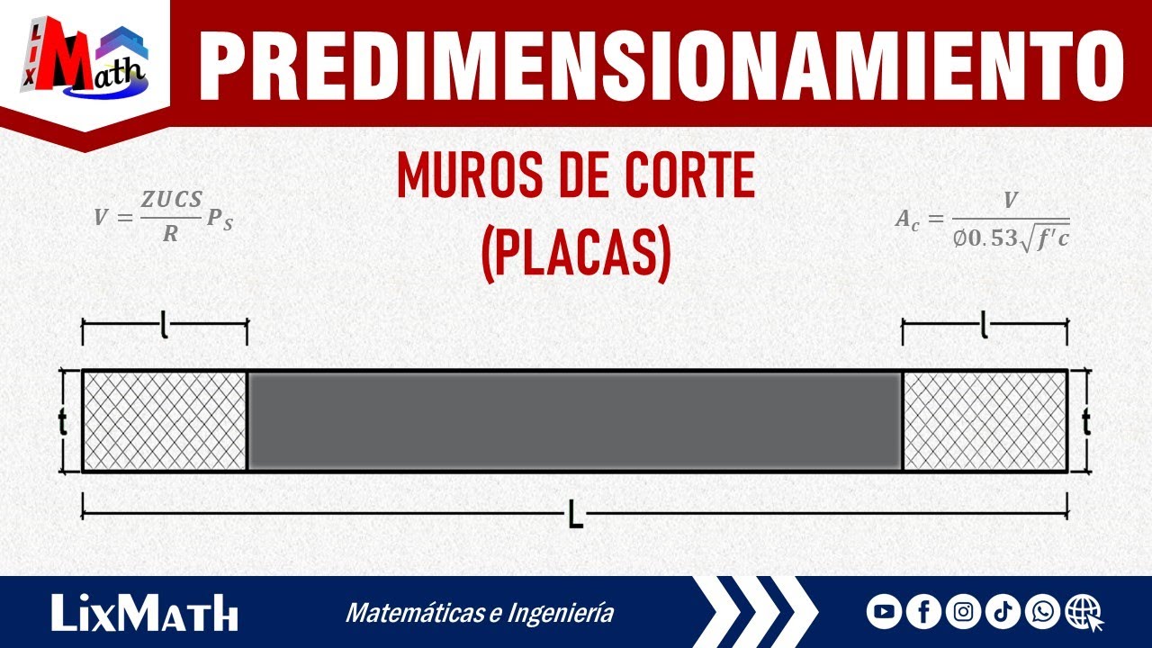 Predimensionamiento de Muros de Corte (Placas)