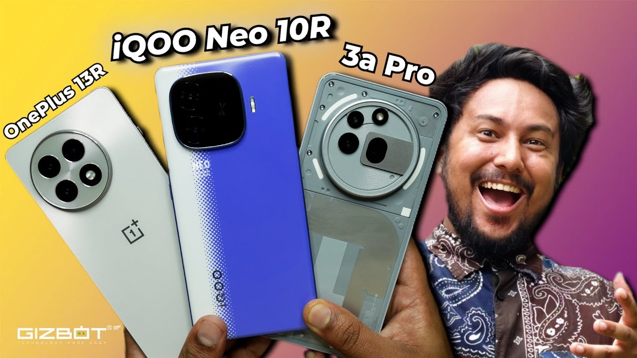 iQOO Neo 10R vs OnePlus 13R vs Nothing 3a Pro ⚡️ War of Processors