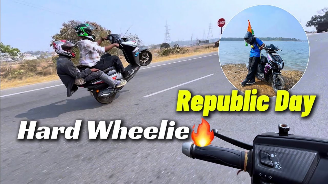 Hard wheelie 🔥republic day 🇮🇳 dhurva dam