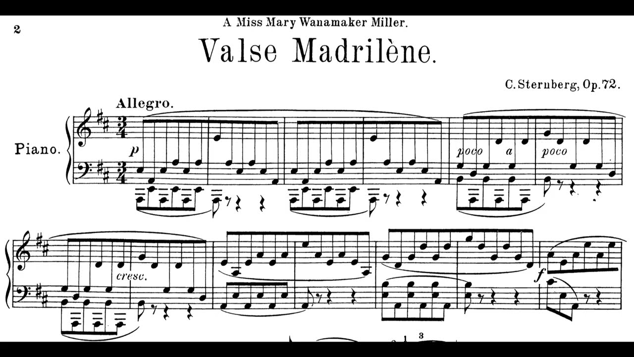 Constantin von Sternberg - Valse madrilène, Op.72